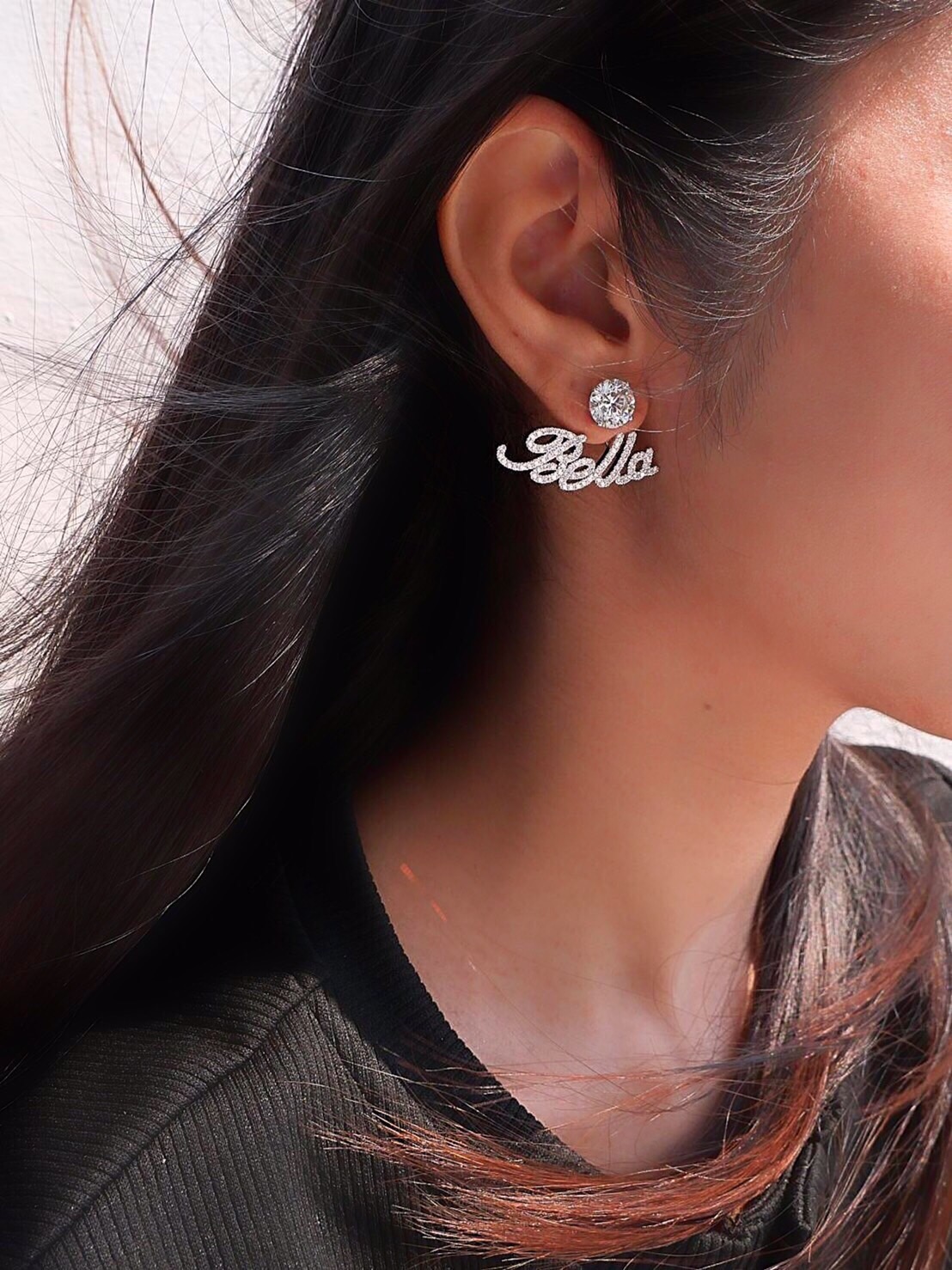 Drop ต่างหูเพชร (Make to oder)