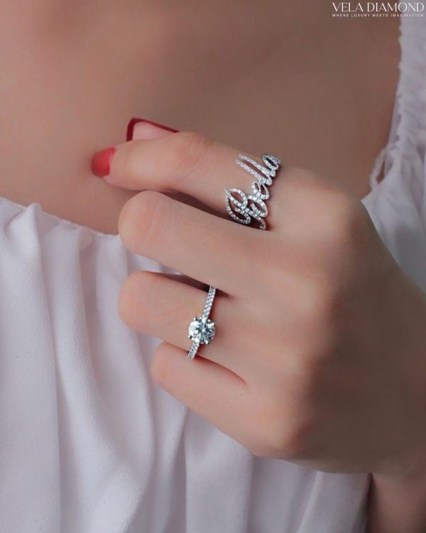Custom Initial Diamond Ring - Image 2