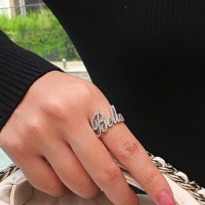Custom Initial Diamond Ring