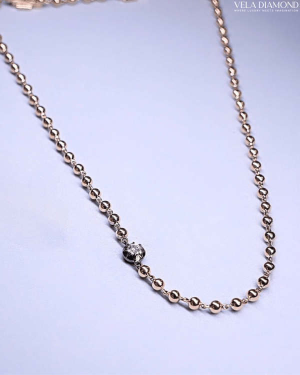 สร้อยคอ  Vela Yellow Gold & Black Rhodium Necklace - Image 2