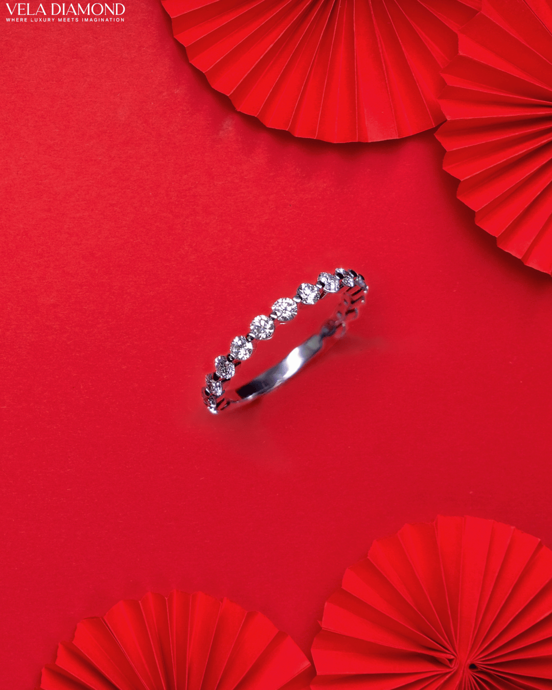 แหวนVela Round Diamond Floating Band 0.83 ct