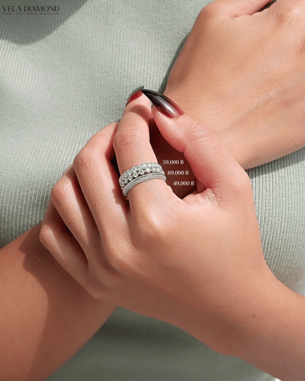 แหวน Round Diamond 3/4 Eternity Ring 0.88 ct - Image 3