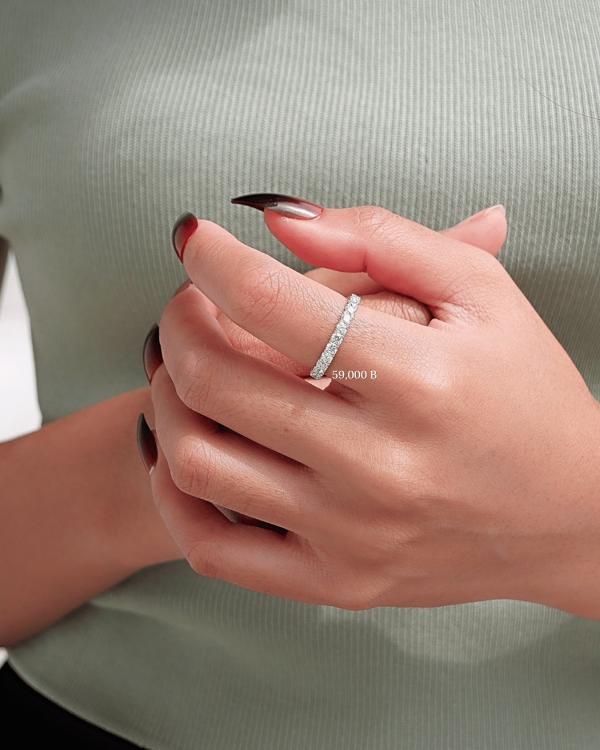 แหวน Round Diamond 3/4 Eternity Ring 0.88 ct - Image 2