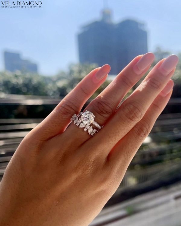แหวน Signature Vela Diamond Fancy Mix –Marquise & Round 1.28 ct - Image 4