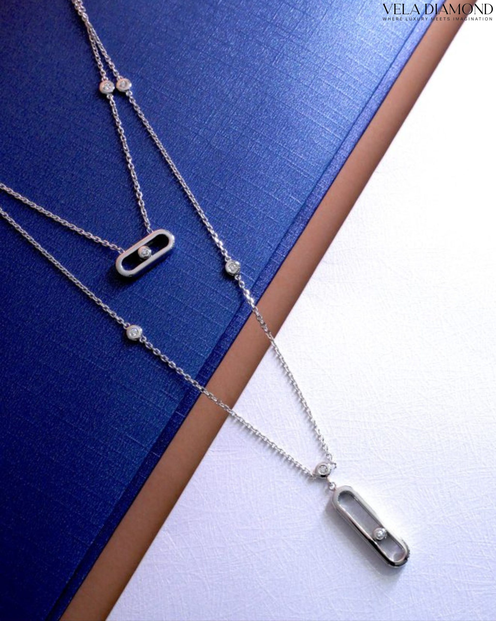 สร้อยคอจี้เพชร Vela Radiant Layers Necklace