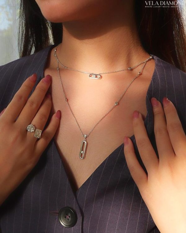 สร้อยคอจี้เพชร Vela Radiant Layers Necklace - Image 3