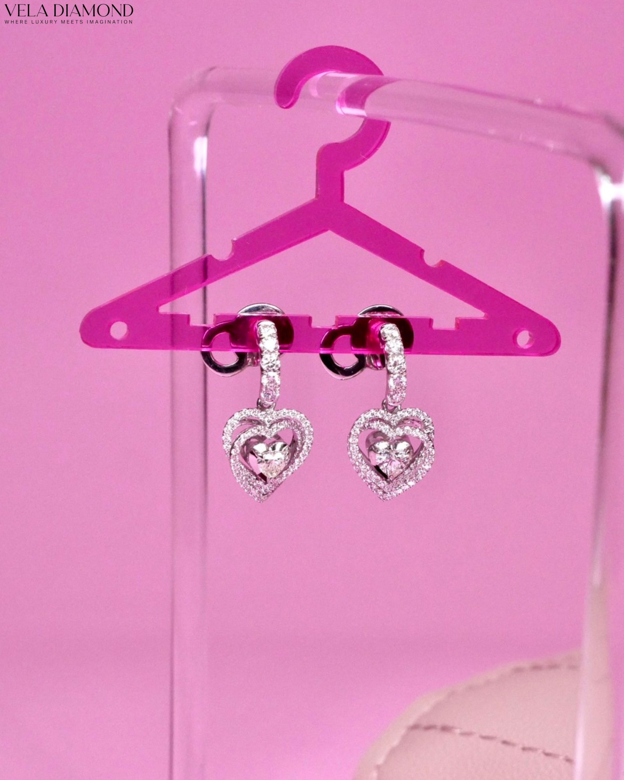 ต่างหูเพชร Vela Heart Sparkle