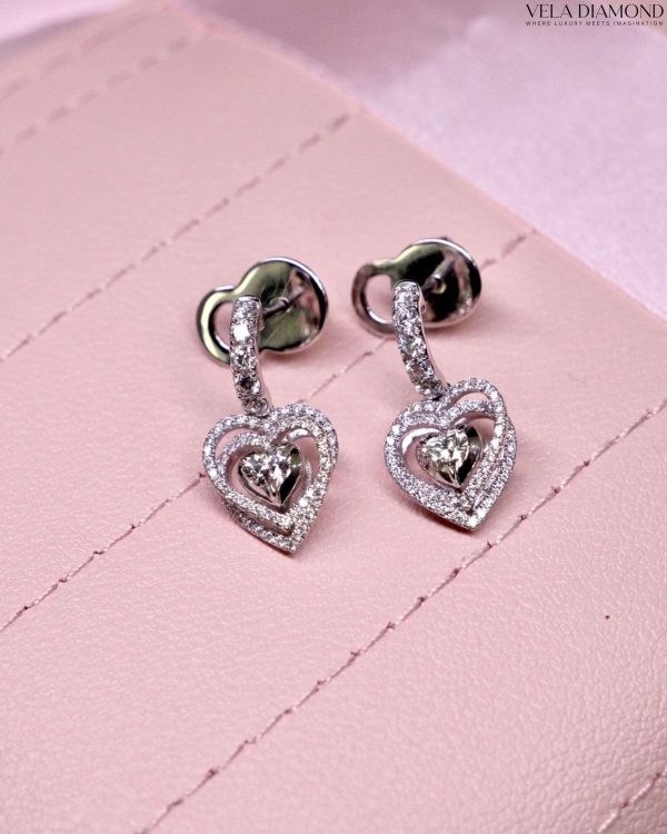 ต่างหูเพชร Vela Heart Sparkle - Image 4