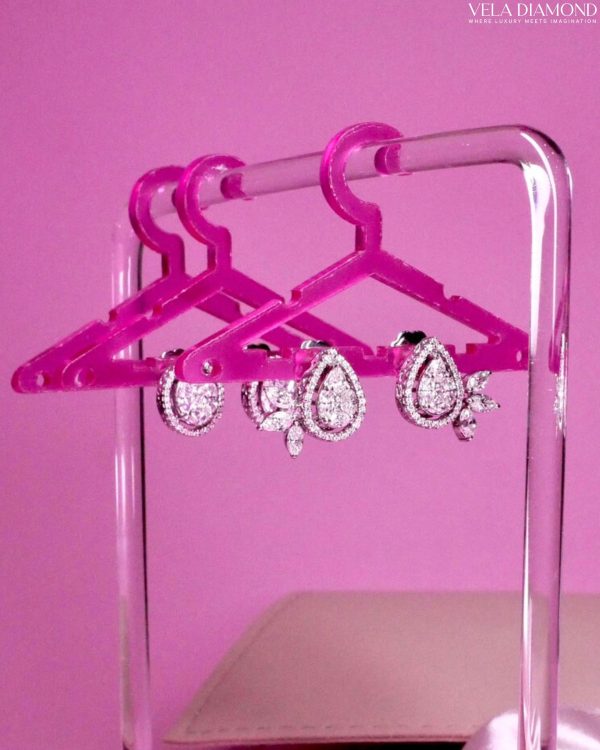 ต่างหูเพชร Vela Illusion Pear (Made to Order) - Image 4