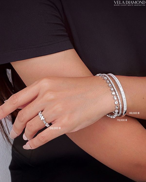 กำไลเพชร Vela Tapper Diamond Bangle - Image 2