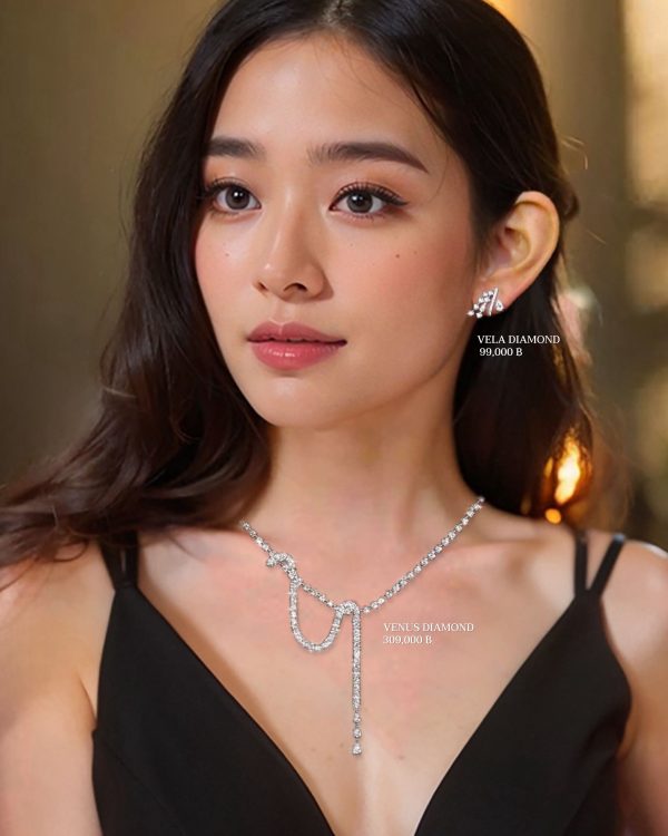 ต่างหูเพชร Vela Dewlight Earrings - Image 4