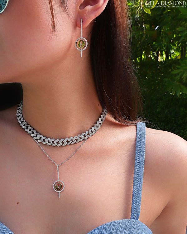 สร้อยคอจี้เพชร Vela Radiant Circle Necklace - Image 3