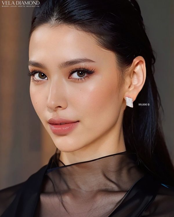 ต่างหูเพชร Vela Convertible Diamond Earrings - Image 4