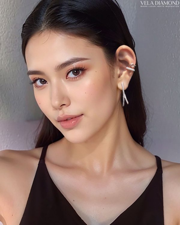 Vela Pavé Diamond Earcuff - Image 2