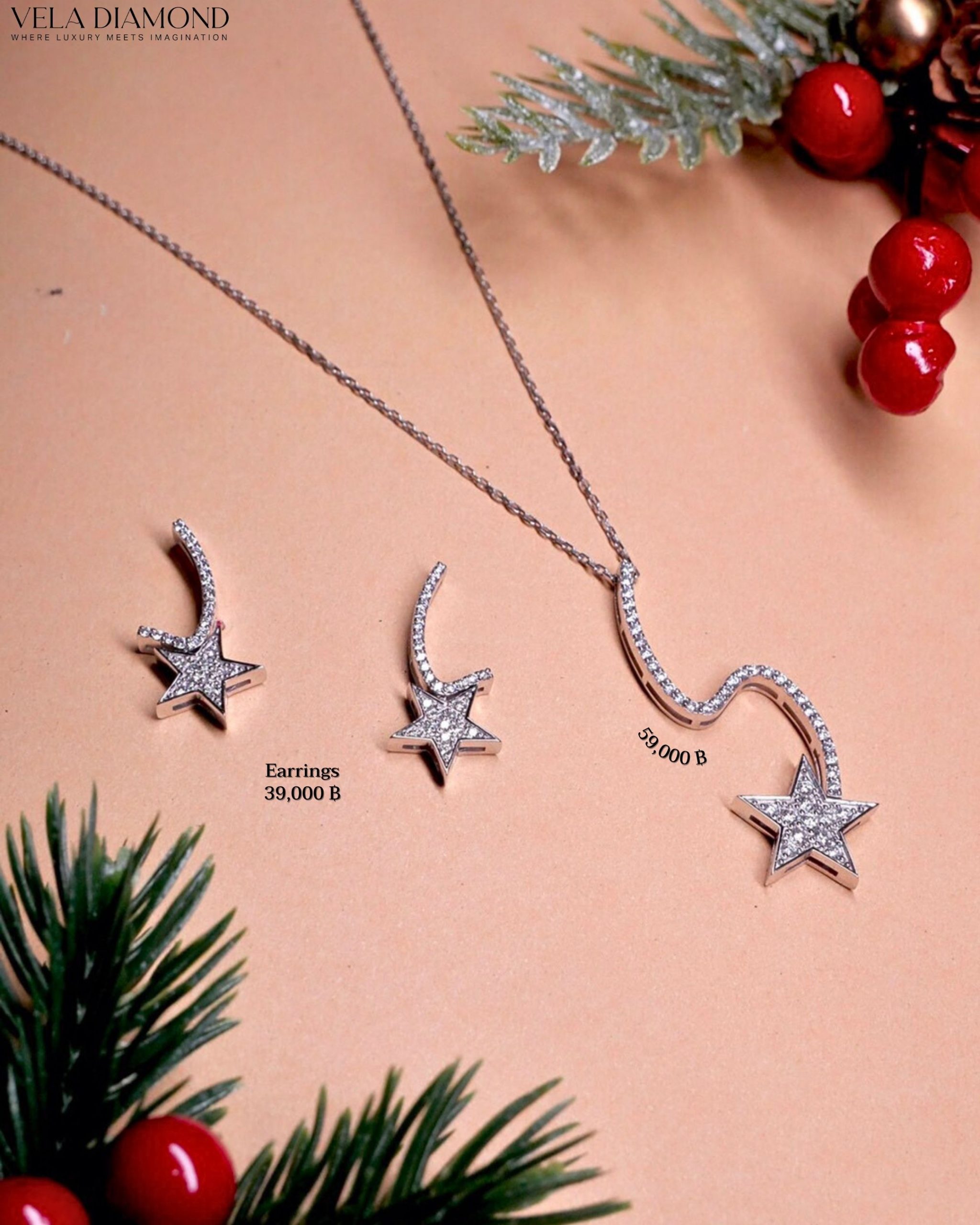 สร้อยคอจี้เพชร Vela Twinkle Star Necklace (Made to Order)