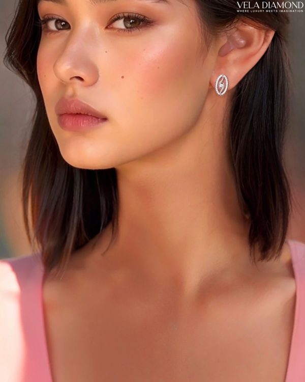 ต่างหูเพชร Minimal Sparkle - Image 2