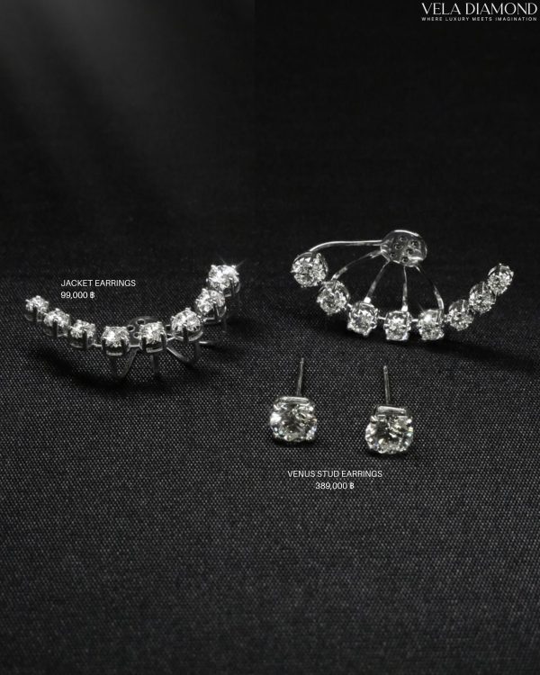 Vela Diamond Jacket Earrings