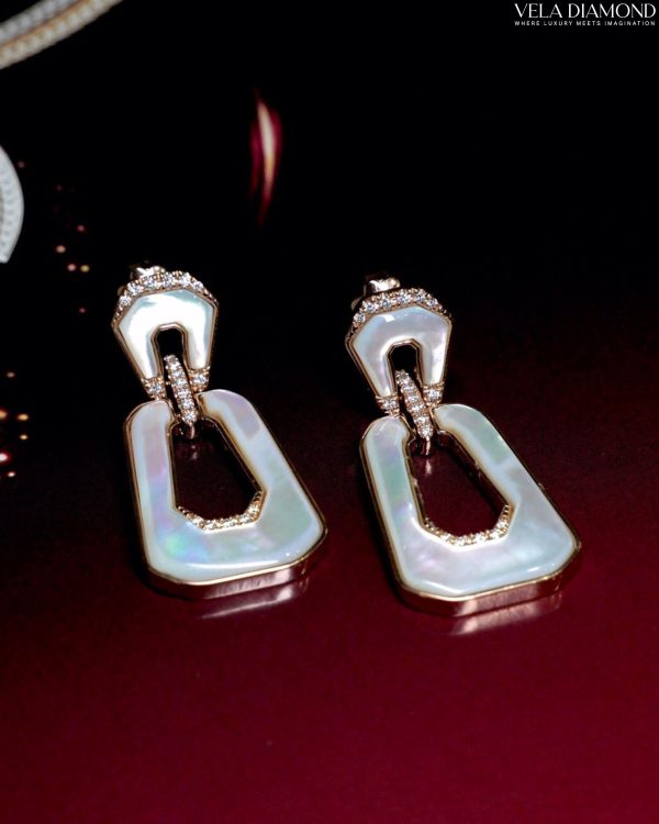 ต่างหู Vela Trésor Moderne (White Pearl&Diamond)