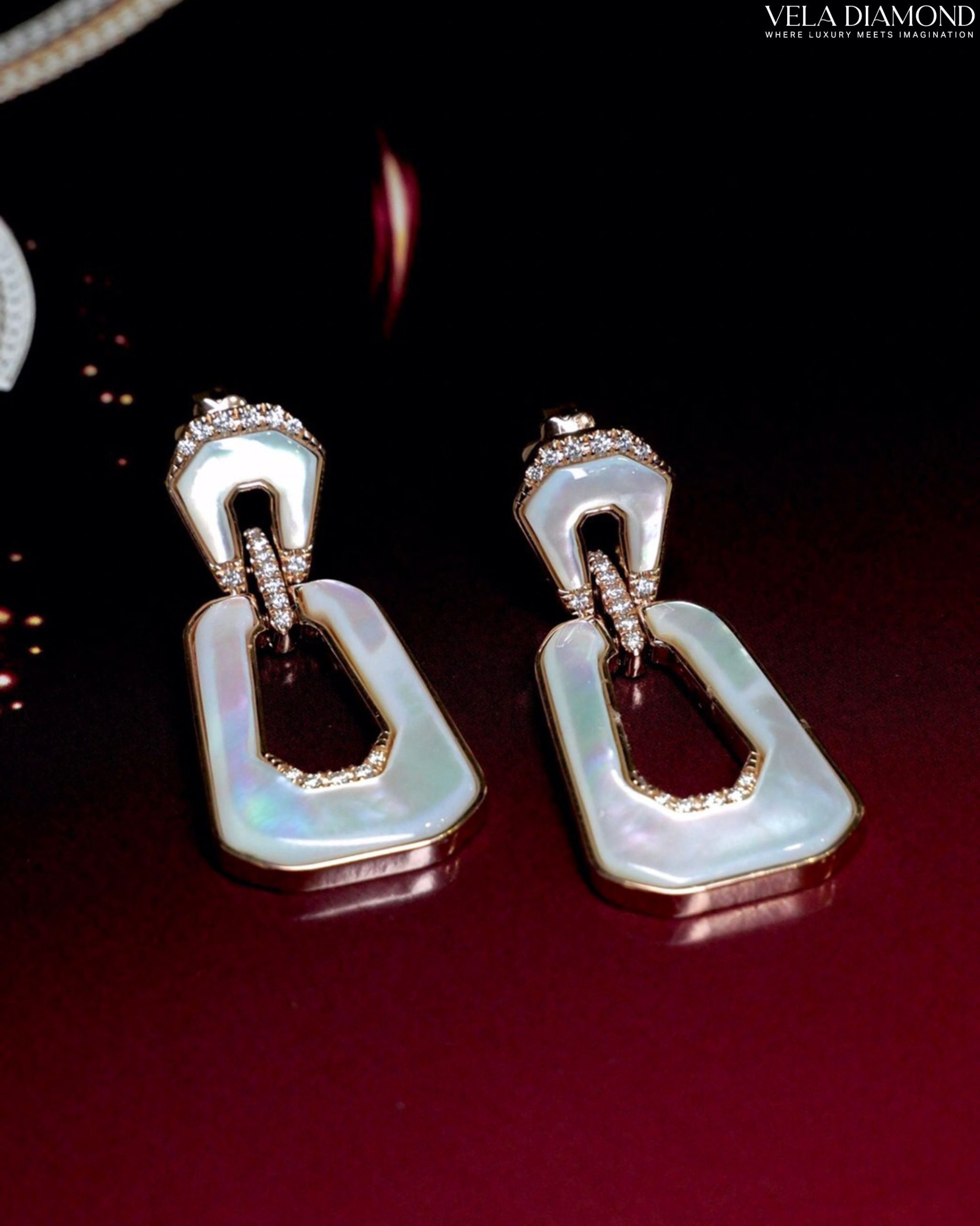 ต่างหู Vela Trésor Moderne (White Pearl&Diamond)