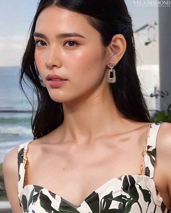 ต่างหูVela Trésor Moderne (Black Pearl&Diamond) - Image 4
