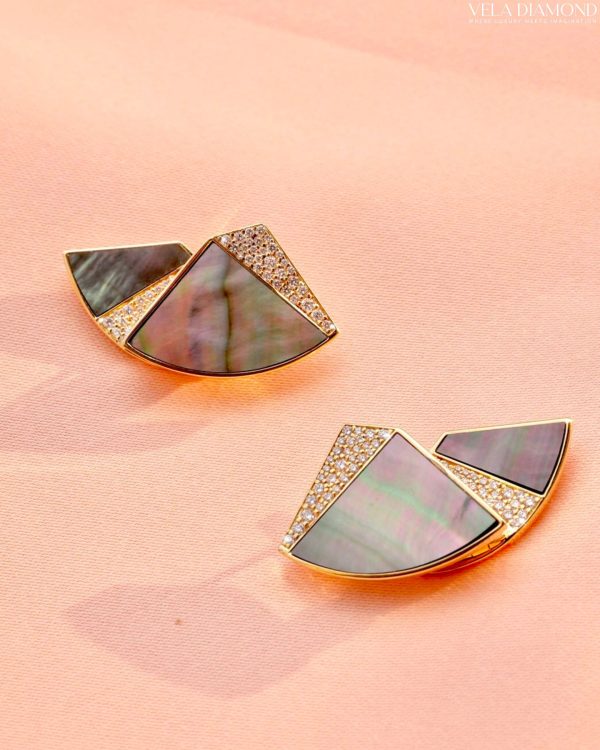 ต่างหูVela Trésor Moderne (Tahitian Pearl & Diamond)