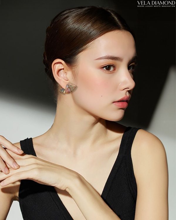 ต่างหูVela Trésor Moderne (Tahitian Pearl & Diamond) - Image 2