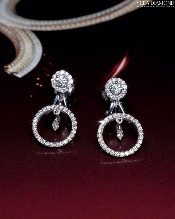 Vela Stud+Marquise Back Earrings (Made to Order)