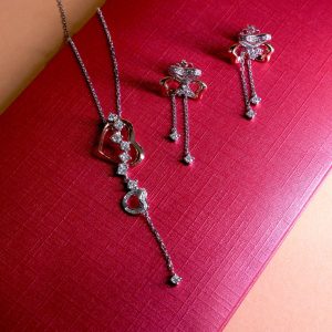 สร้อยคอจี้เพชร Rosé Drop Sparkle Pendant