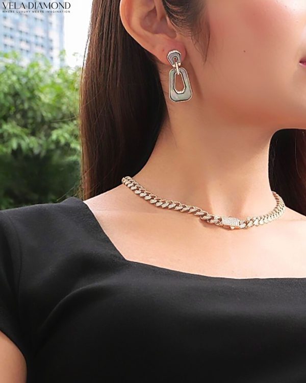 ต่างหูVela Trésor Moderne (Black Pearl&Diamond) - Image 5