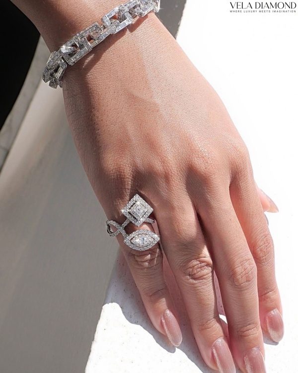 แหวน Marquise & Princess Cross Ring - Image 3