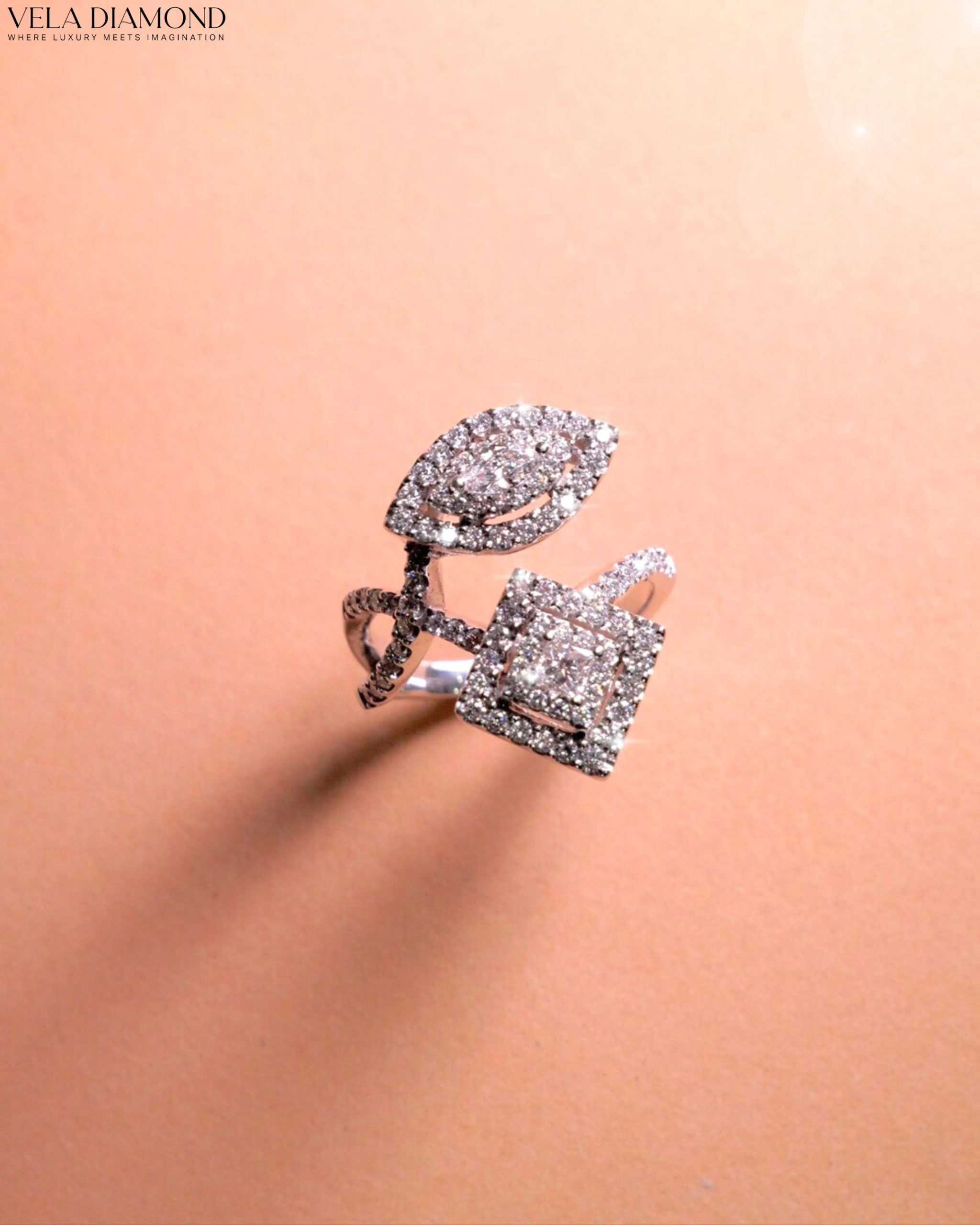 แหวน Marquise & Princess Cross Ring
