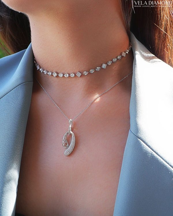 สร้อยคอจี้เพชร Fine Curve Pendant - Image 5