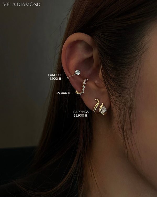 Adorn Bezel Diamond Earcuff — Adorn Collection - Image 6