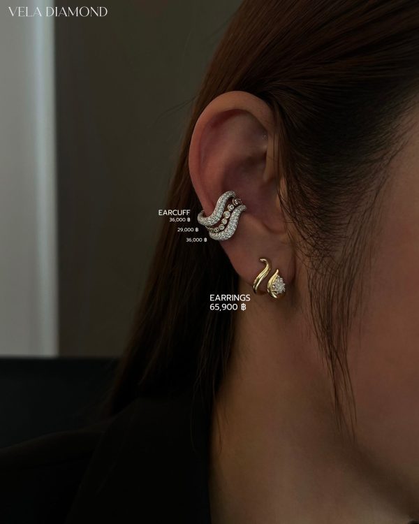 ต่างหูเพชร Adorn Pear Diamond Stud Earrings — Adorn Collection - Image 4