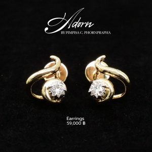 ต่างหูเพชร Adorn Round Diamond Stud Earrings — Adorn Collection
