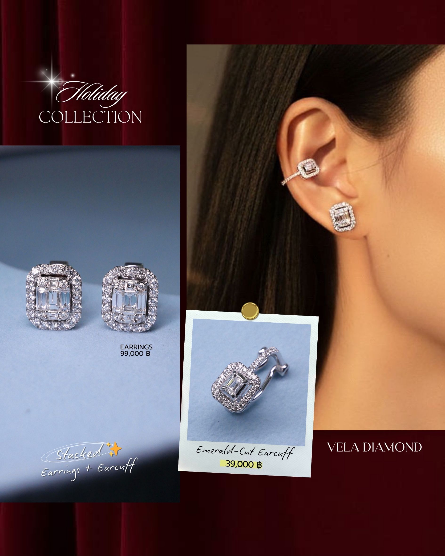 Emerald Diamond Earcuff - Image 3