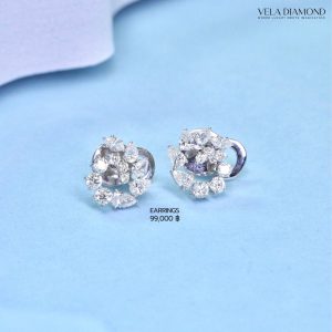 ต่างหู Vela Harmony Curve Diamond Earrings