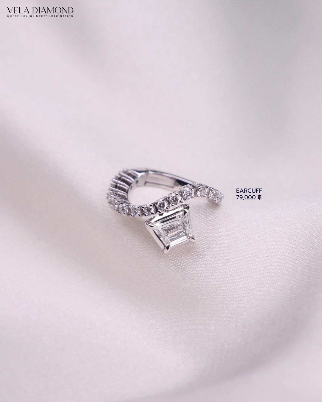 Diamond Trapezoid Curve Earcuff - Image 4