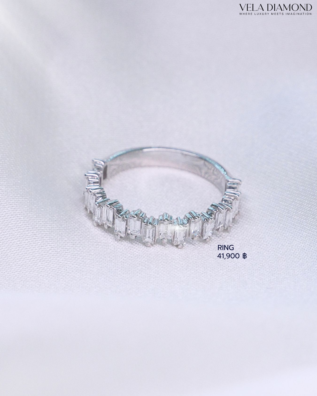 Vela Baguette Diamond Band