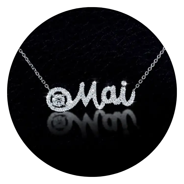 จี้เพชรตัวอักษรแบบ Custom