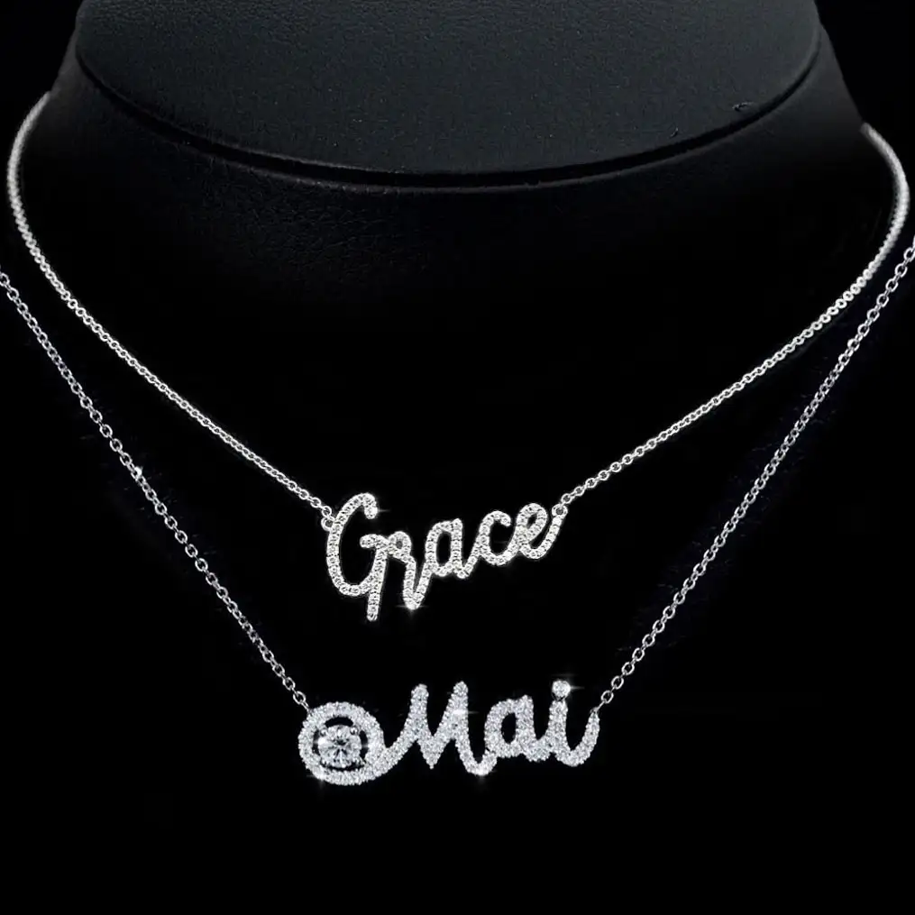 จี้เพชรตัวอักษรแบบ Custom